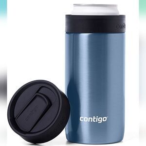 Contigo 12 oz River North 2-in-1 can cooler & Tumbler Polished stainless steel